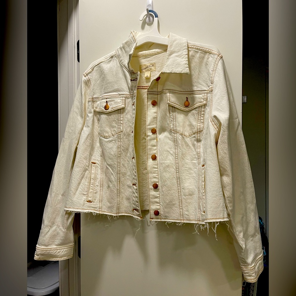 White and gold jean jacket